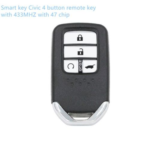 Smart Key Civic 4 button Remote Key  433MHz ID47 P/N 72147-TEX-Z01 72147-TEX-M11  FCC ID KR5V2X