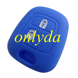 For Peugeot 2 button silicon key cover