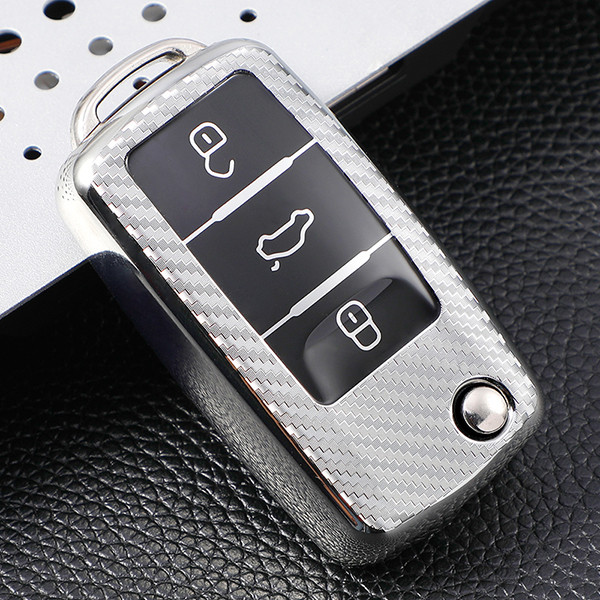 For VW 3 transparent button TPU protective key case please choose the color