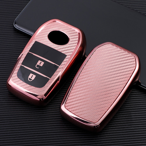 For Toyota 2 transparent button TPU protective key case, please choose the color