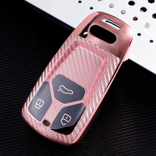 For Audi new Q7,TT,A4,3 button  TPUprotective key case, Transparent button , please choose the color