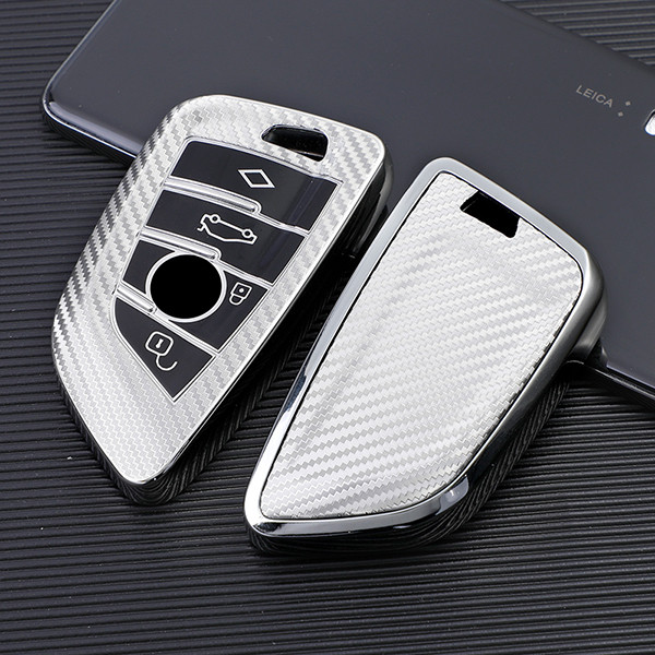 For BMW X5,X6 4 button TPU protecive key case , transparent button，please choose the color