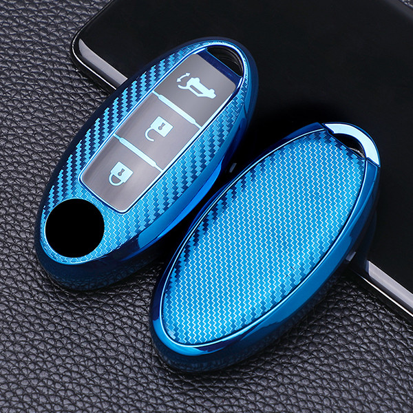 For Nissan TPU protective 3 button key case，Transparent button， please choose the color