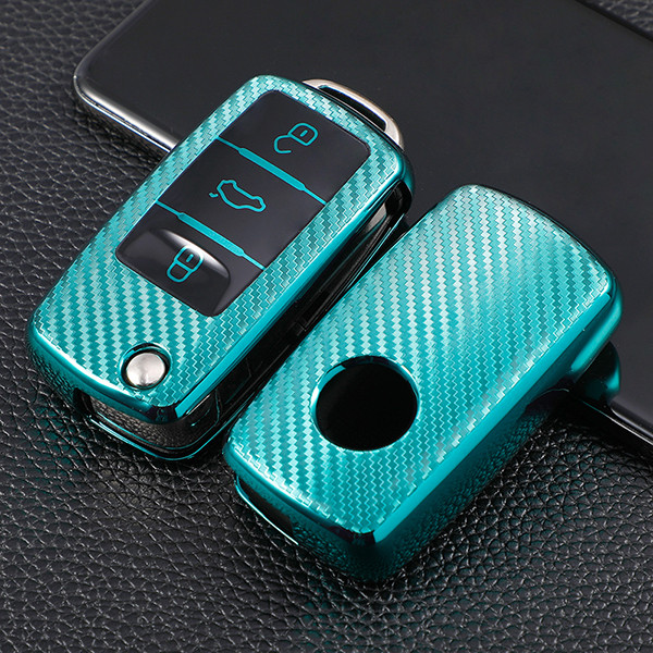 For VW 3 transparent button TPU protective key case please choose the color