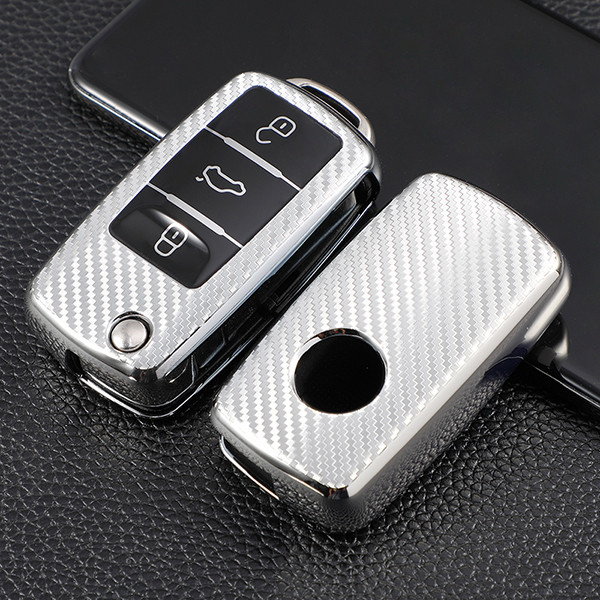 For VW 3 transparent button TPU protective key case please choose the color