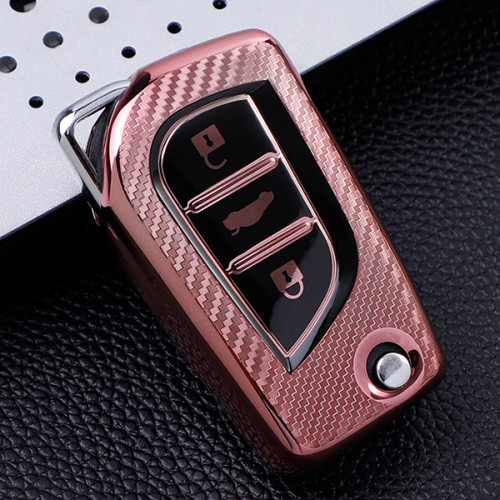 For Toyota  transparent button TPU protective key case please choose the color