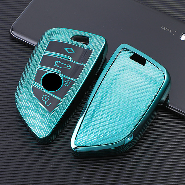 For BMW X5,X6 4 button TPU protecive key case , transparent button，please choose the color