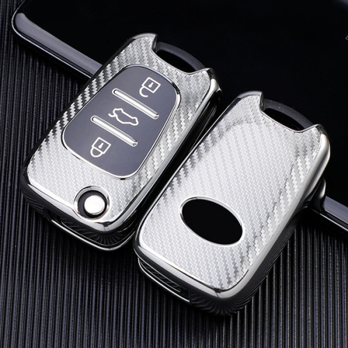 For Hyundai K2 K5 3 button  TPU protective key case, Transparent button, please choose the color