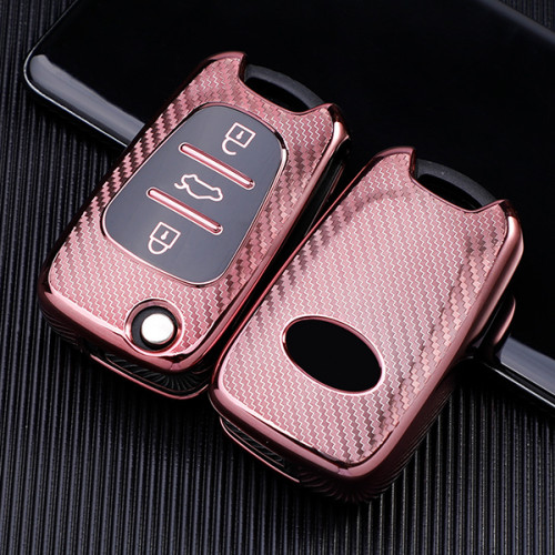 For Hyundai K2 K5 3 button  TPU protective key case, Transparent button, please choose the color