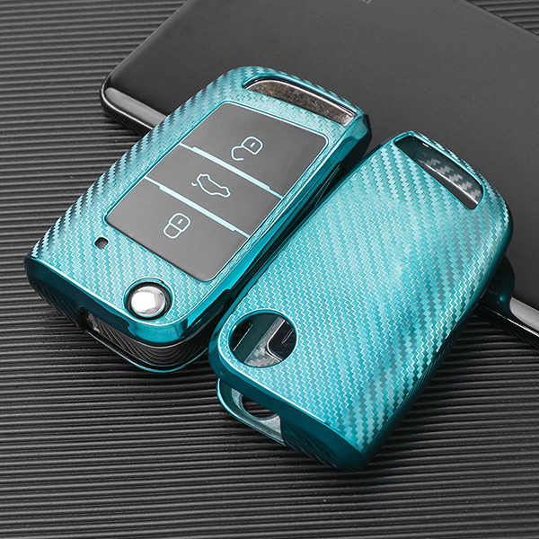 For VW  TPU protective key case, transparent button,  please choose the color