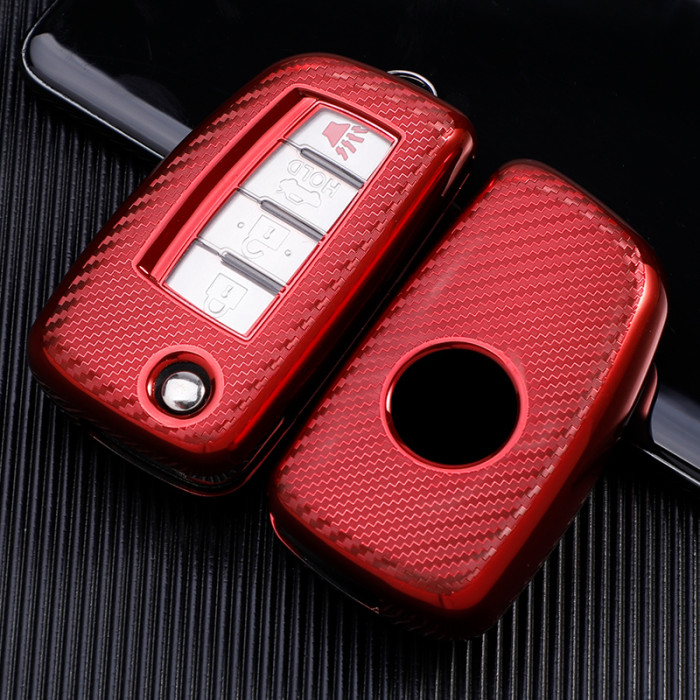 For Nissan 3 button transparent button  TPU protective key case please choose the color