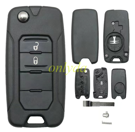 For Jeep 2 button remote key shell without logo