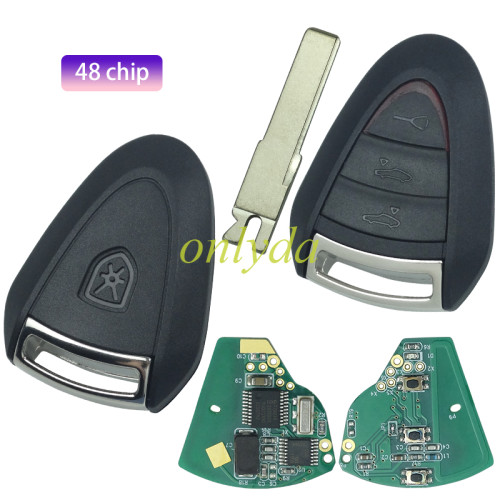 For Porsche remote key with 434mhz 48chip ,you can choose, 1 button, 2 button or 3 button