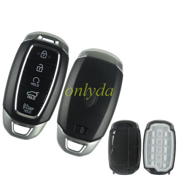 For Hyundai 5 button remote key blank with emmergency key blade