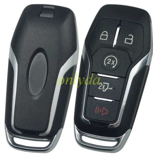 Ford 4+1 button remote key shell with key blade with logo