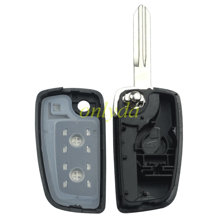 For Nissan 2 button flip remote key blank with Lo/ without Lo