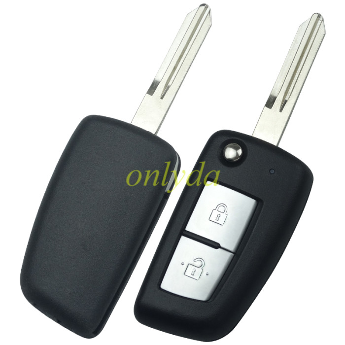 For Nissan 2 button flip remote key blank with Lo/ without Lo