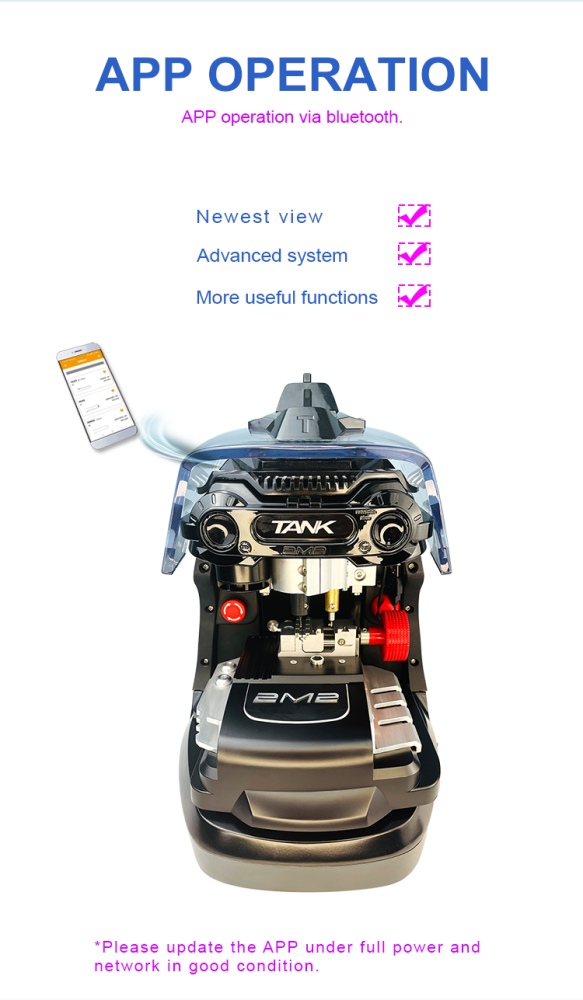 Tank Automatic Car Key Cutting Machine,please choose if need battery