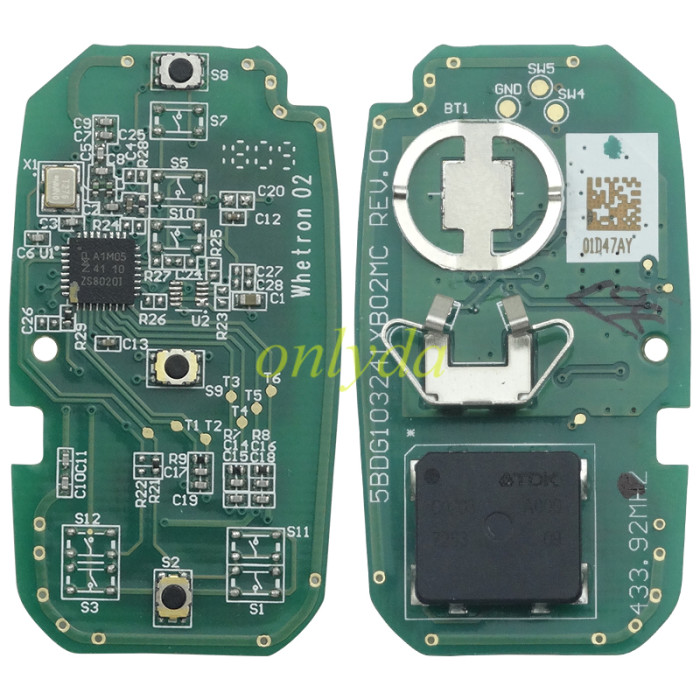 For OEM Chevrole 3 button remote key with 434MHZ with 4A chip