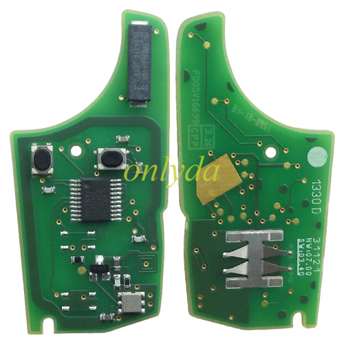 For  OEM Vauxhall 2 button remote key with 434mhz with 46 chip （PCF7937E) , original PCB+aftermarket key shell