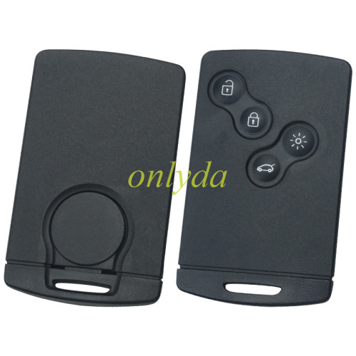 For  Renault megane /Clio /Koleos 4 button remote key blank without Lo（ Buckle key case, no glue required）