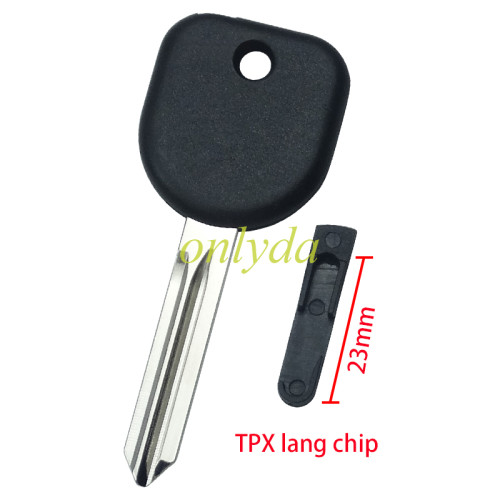 For GM transponder key shell with right blade,(can put TPX long chip）