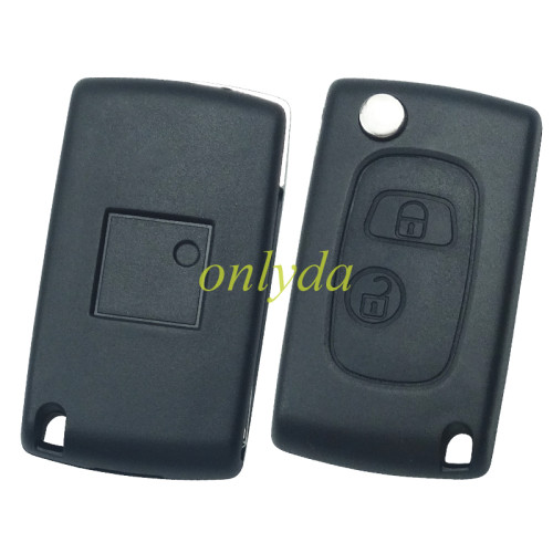 For  Peugeot 2 button modified remote key blank with VAT2 Blade