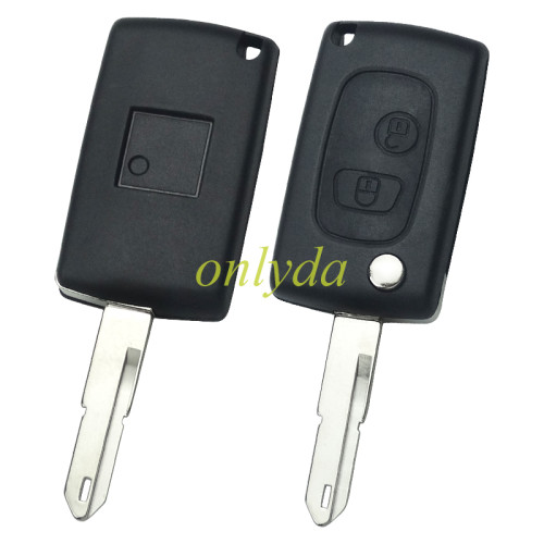 For  Peugeot 2 button modified remote key blank with NE73 Blade