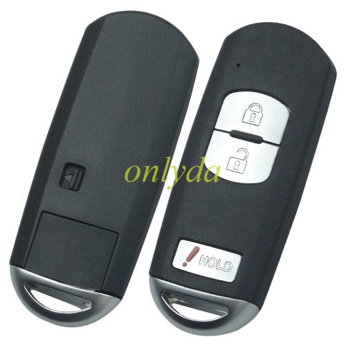 For Mazda 2+1 button remote key blank with blade with logo              ( 3parts)