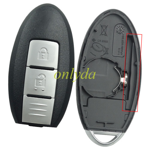 For Nissan 2 button  remote key blank for new model no card slot