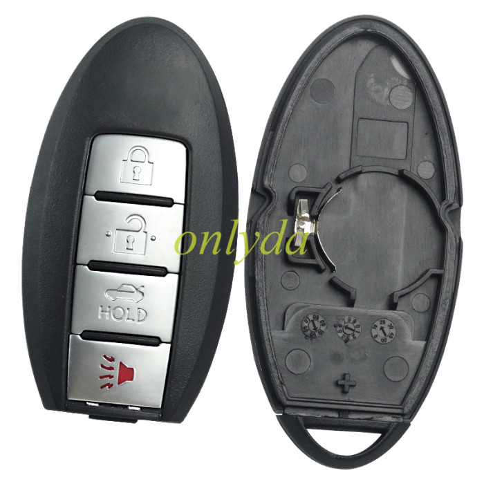 For Nissan 4 button remote  key blank with GTR bagade place