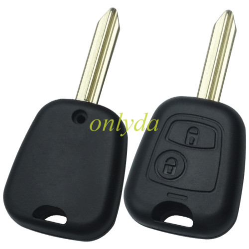 For Peugeot 2 button remote key blank with blade SX9, with badge