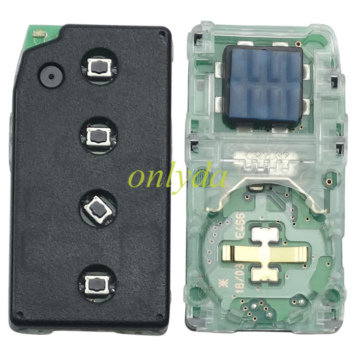 UA Smart for Toyota COROLLA  3+1 button remote key with 434mhz with FSK with AES 4A chip