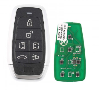For AUTEL MAXIIM IKEY Standard Style IKEYAT006BL 6 Buttons Independent Smart Key (Left Door/ Right Door/ Trunk)