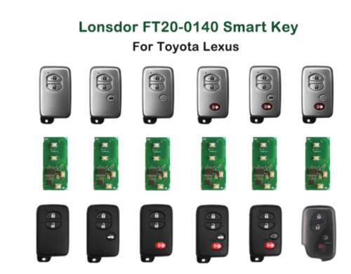 Lonsdor per Toyota/corona/Prodo/Lexus Smart Key con scheda PCB 4D FT20-  5290B   312mhz,314mhz,315mhz,433mhz. you can choose.