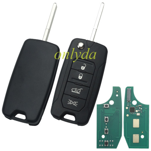 For Chrysler 2+1/3+1/4 button flip remote key 434mhz with MQB 48  chip with  pls choose button