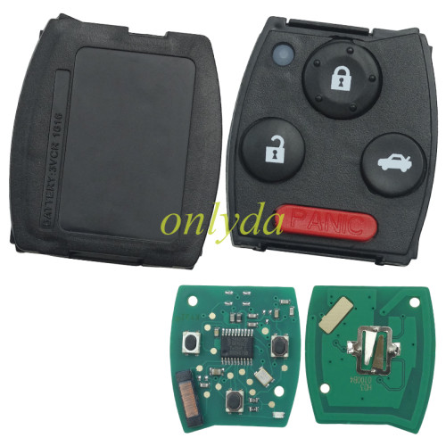 For Honda CRV 3+1 Button remote key with  with electric 46 chip with 433 MHZ