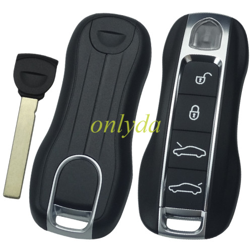 For Porsche 4  button remote key blank with emmergency key blade