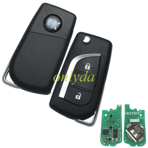 For Toyota style 2 button remote key B13-2 for KDX2 and KD MAX to produce any model  remote