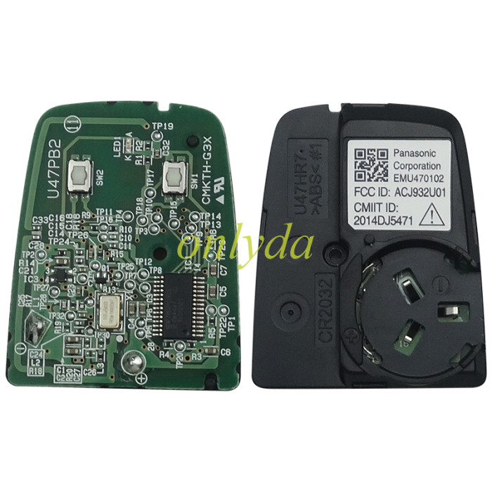 For  ISUZU OEM 2 button remote key with 434mhz(the remote has the 49chip, the blade has the 7936chip)