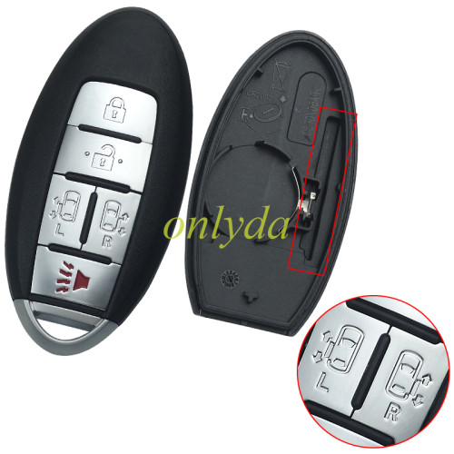 For Nissan 4+1 button remote key blank(no lo)