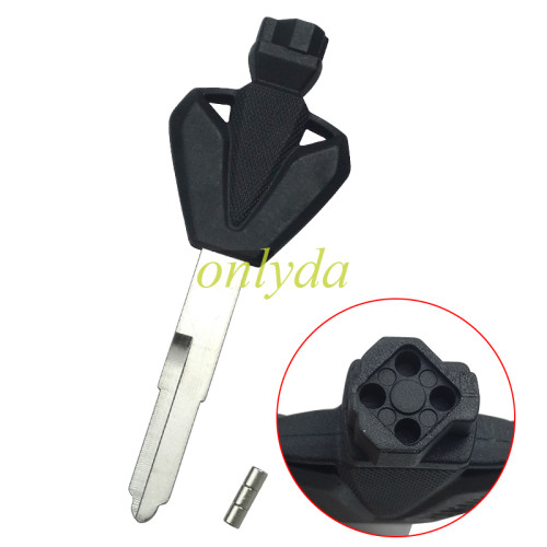 For motorcycle key blank with right blade,with unremovable printed badge