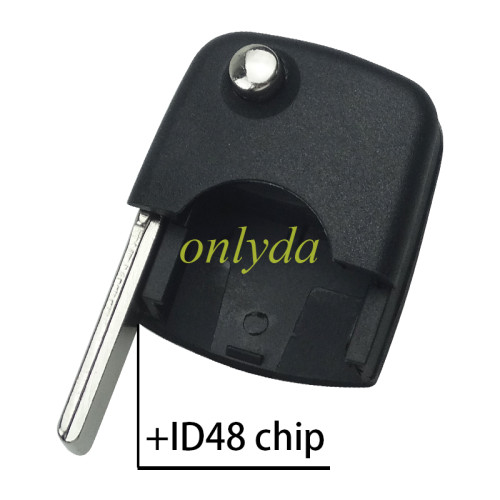 For VW flip remote key   head with ID48 chip inside （the connect face is round）