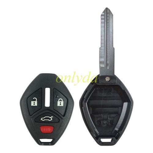 For Mitsubishi remote key shell with 4 button with left blade