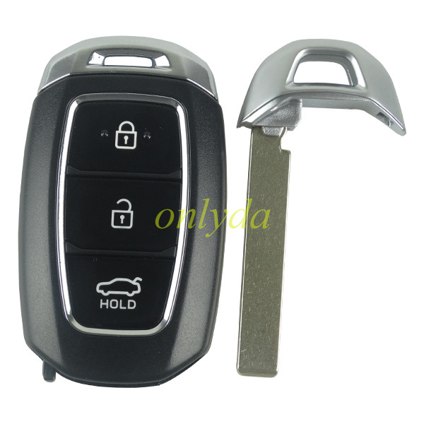 For Hyundai 3 button remote key blank with emmergency key blade