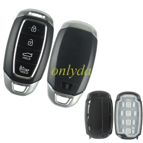 For Hyundai 4 button remote key blank with emmergency key blade