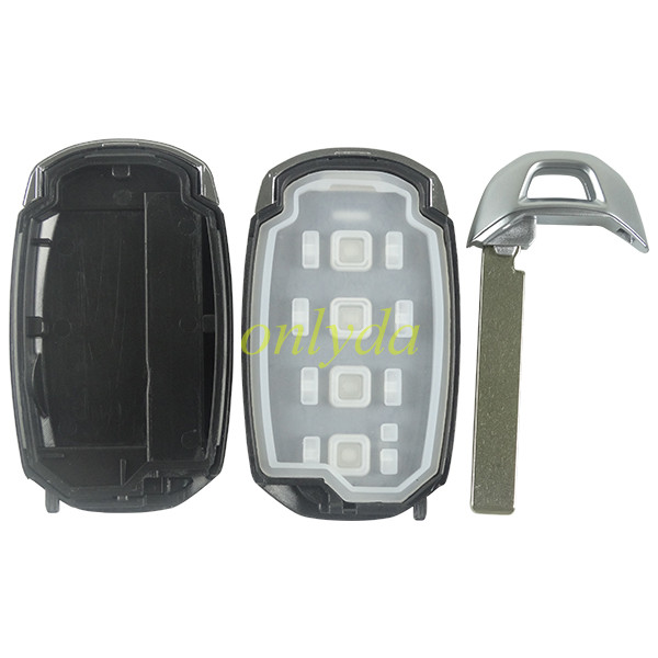 For Hyundai 4 button remote key blank with emmergency key blade（have logo ）