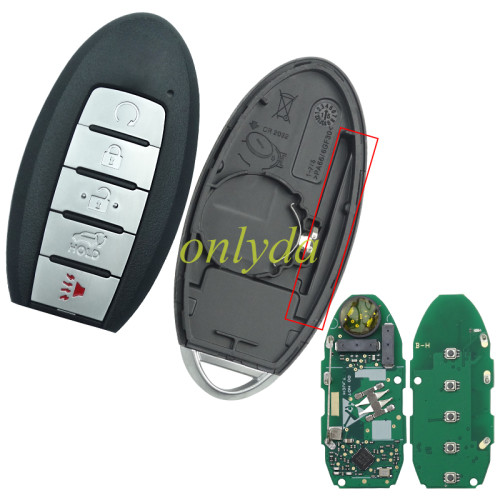 For Nissan keyless  4+1 button remote key with 433mhz 2019-2020 Nissan Rogue  FCCID:KR5TXN4 S180144507