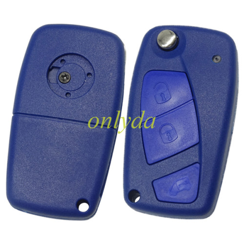 For Fiat 3 button remote key blank blue one