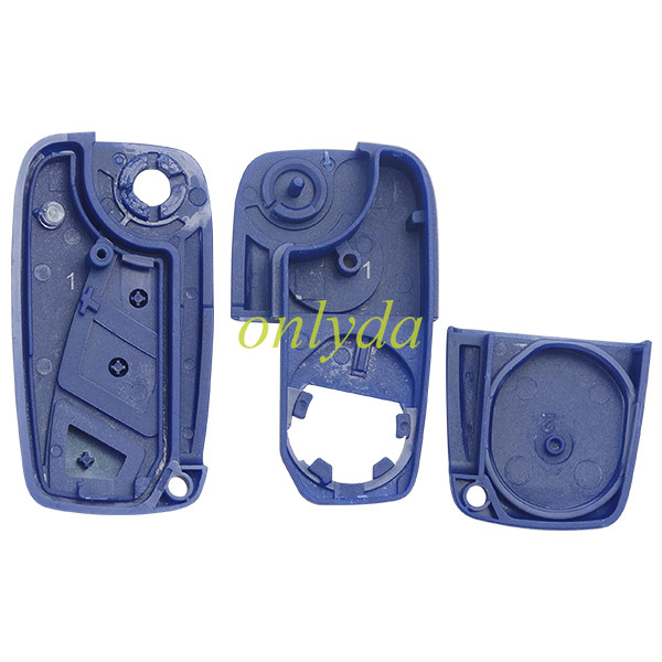 For Fiat 3 button remote key blank blue one